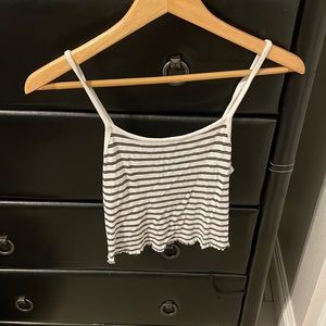 Cropped striped tank